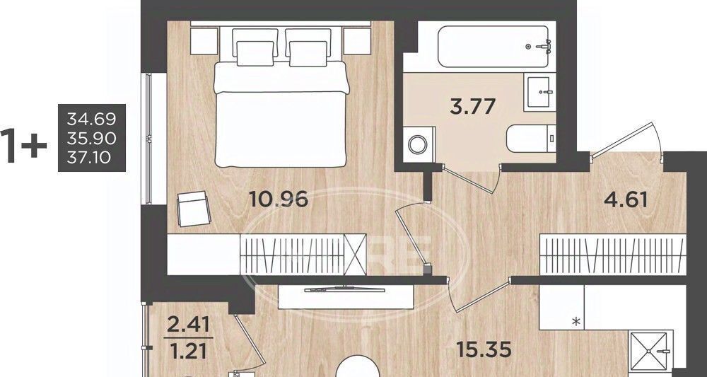 квартира г Калининград р-н Московский ул Интернациональная 16 фото 2