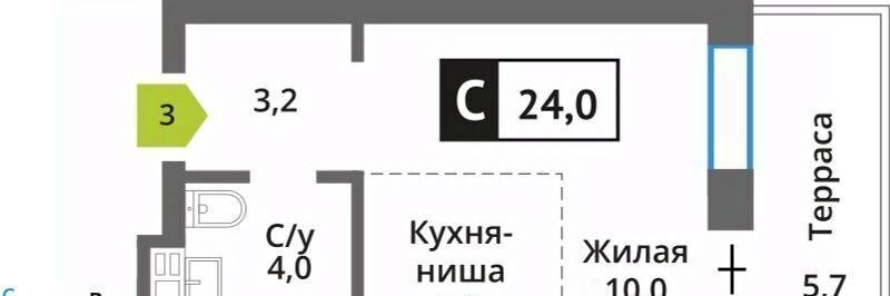 квартира городской округ Красногорск п Светлые Горы Марьино-Знаменское кв-л, Смарт Квартал Лесная Отрада жилой комплекс, Пятницкое шоссе фото 1