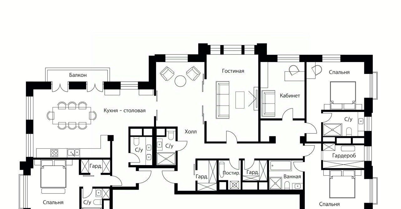 квартира г Москва метро Спортивная ул Ефремова 19к/4 квартал «Knightsbridge Private Park» муниципальный округ Хамовники фото 2