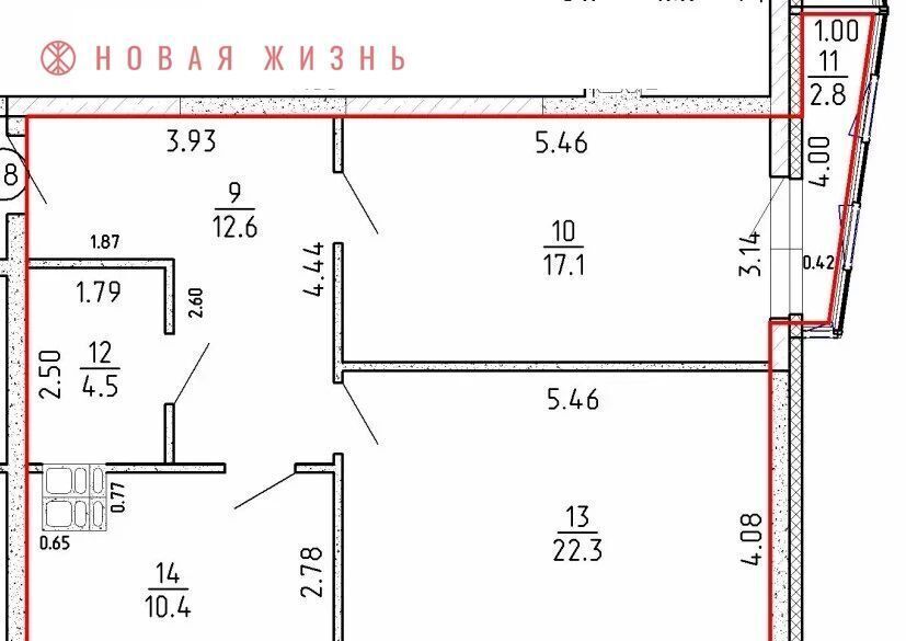 квартира г Самара Гагаринская проезд 4-й 8а фото 15