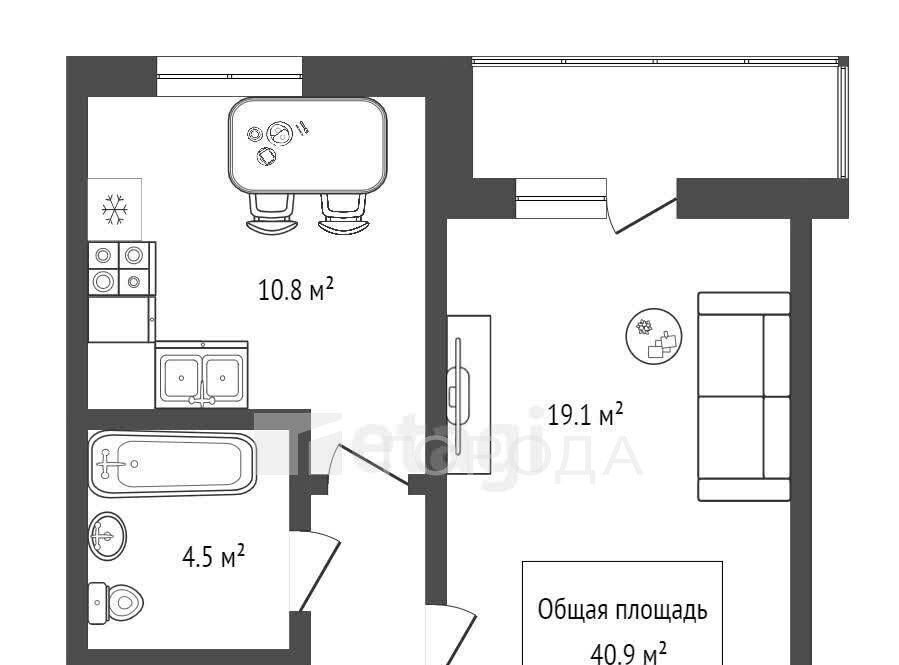 квартира г Новосибирск Речной вокзал ул Выборная 99/8 фото 2