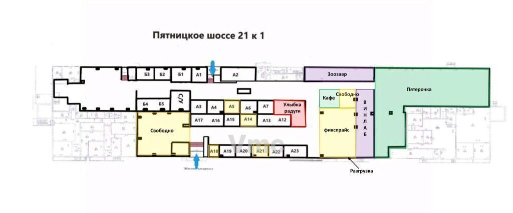 торговое помещение г Москва метро Митино ш Пятницкое 21к/1 муниципальный округ Митино фото 14