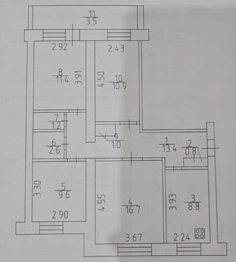 квартира р-н Альметьевский г Альметьевск ул Тельмана 60 фото 2