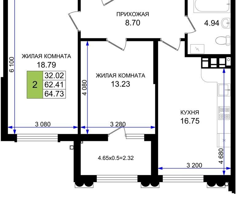 квартира г Новороссийск р-н Южный микрорайон 5-я Бригада фото 1