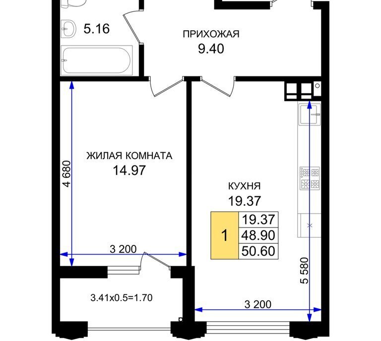 квартира г Новороссийск р-н Южный микрорайон 5-я Бригада фото 1