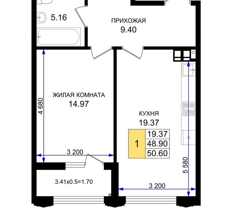 квартира г Новороссийск р-н Южный микрорайон 5-я Бригада фото 1