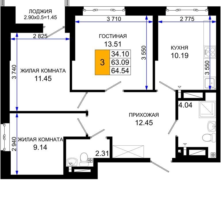 квартира г Ростов-на-Дону р-н Октябрьский пер Элеваторный 6/2б фото 1