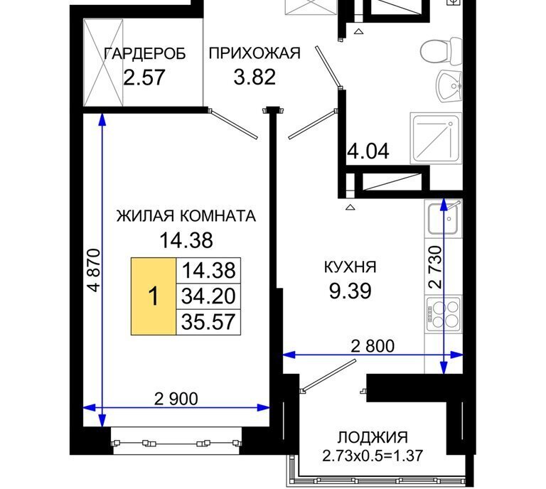 квартира г Ростов-на-Дону р-н Октябрьский пер Элеваторный 6/2б фото 1