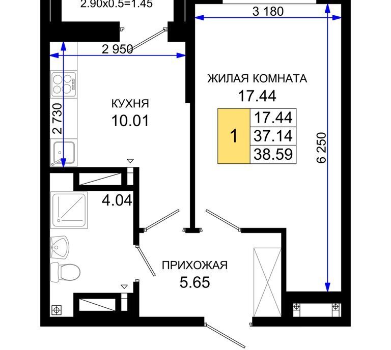 квартира г Ростов-на-Дону пер Элеваторный 6/2б фото 1