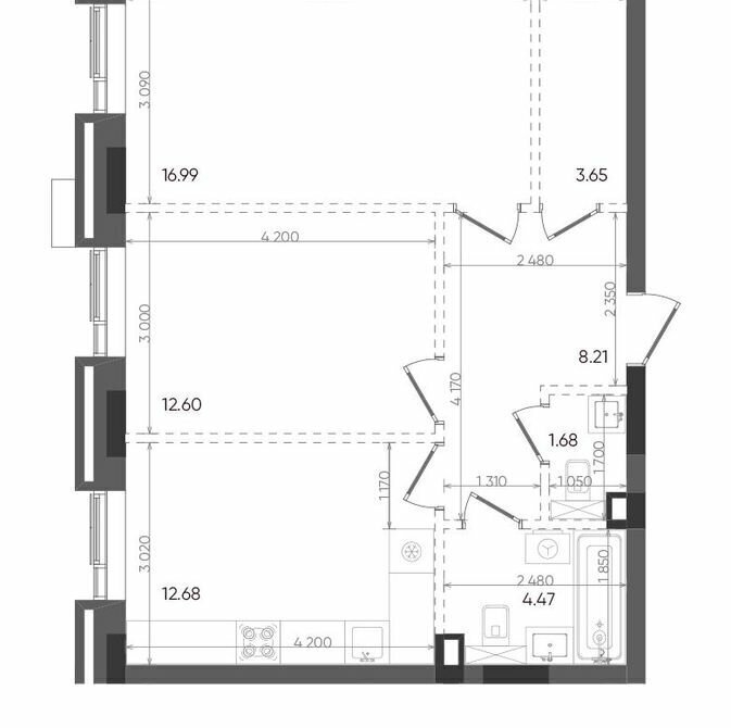 квартира г Казань р-н Советский тер ГСК Автоград 1/121 Проспект Победы фото 1