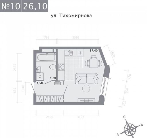 квартира р-н Вахитовский Суконная слобода ЖК «‎Нити» фото