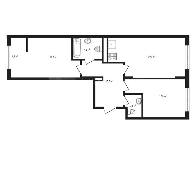 квартира г Тюмень ул Братьев Бондаревых 1 ЖК «Life Residence квартал и парк» Центральный административный округ фото 1