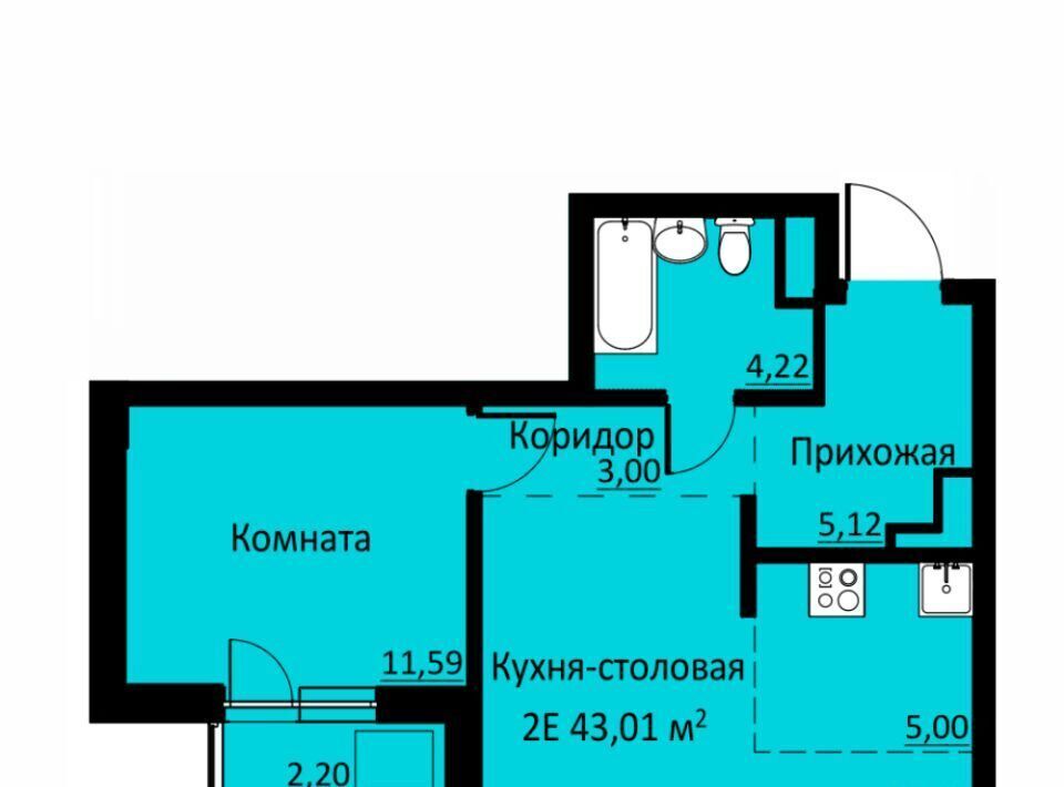 квартира р-н Пермский д Кондратово ул Водопроводная 6/1 ЖК «Ближе» фото 1