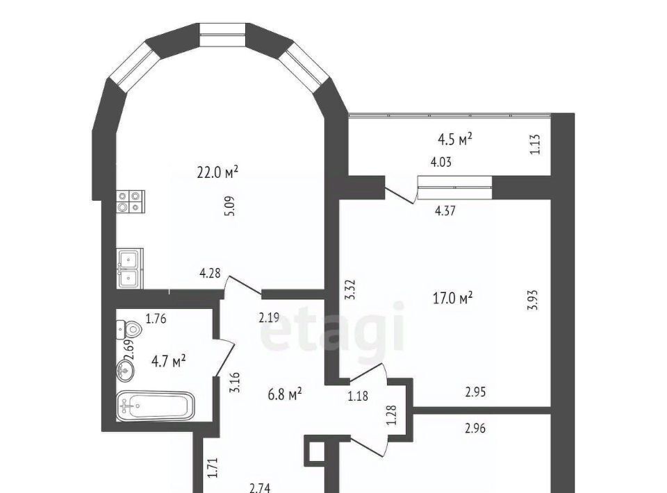 квартира г Тюмень р-н Центральный ул Свердлова 35 фото 3