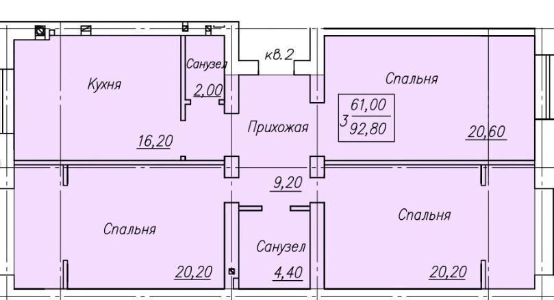 квартира г Оренбург р-н Ленинский ул Новая 50/2 мкр-н Ростоши фото 15