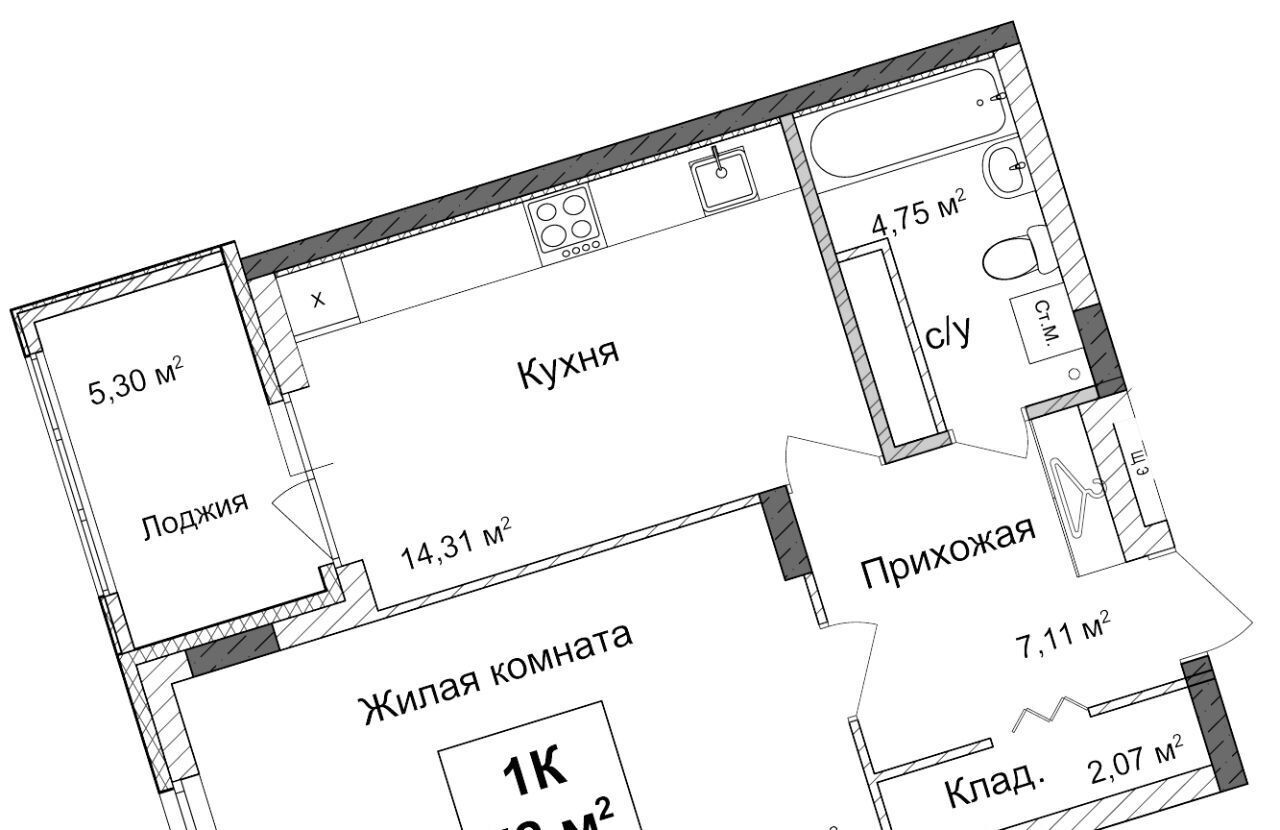 квартира г Нижний Новгород п Высоково Горьковская ЖК «Подкова на Ванеева» жилрайон фото 1