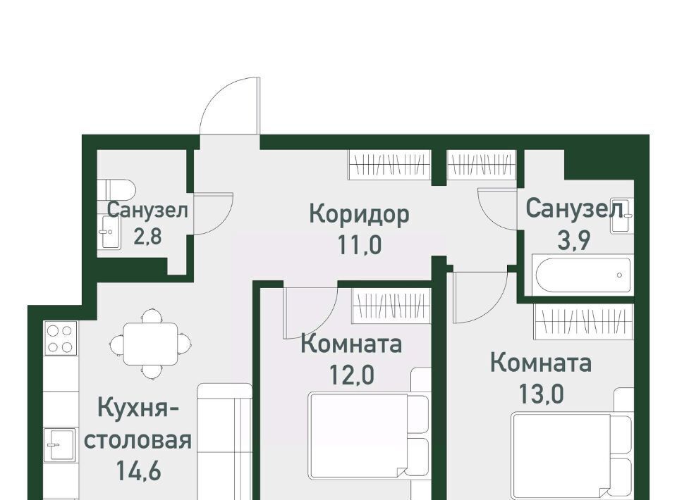 квартира п Западный р-н мкр Привилегия ул Кременкульская 30 Кременкульское с/пос фото 1