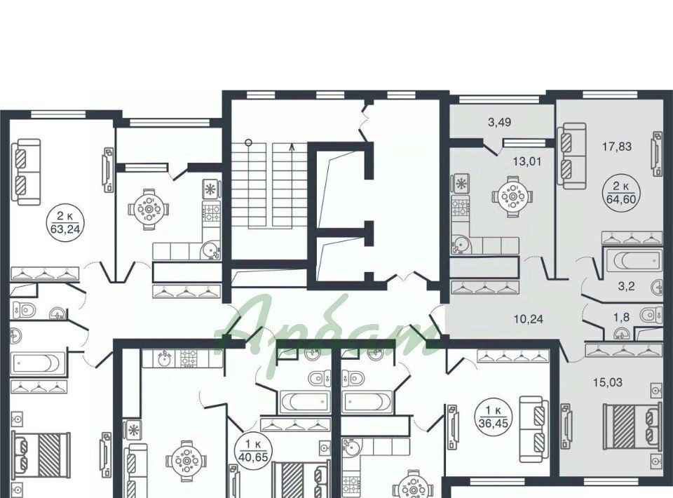 квартира г Тверь р-н Московский ул Левитана 72б фото 2