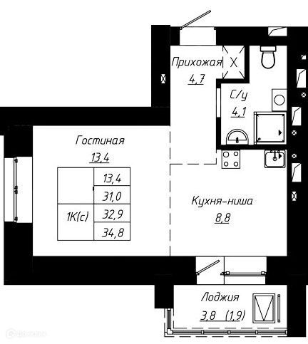 квартира г Барнаул р-н Центральный ул Чернышевского 189/1 Барнаул городской округ фото 1