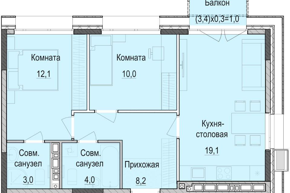 квартира г Казань р-н Приволжский ул Южно-Промышленная 7/1 Казань городской округ фото 1