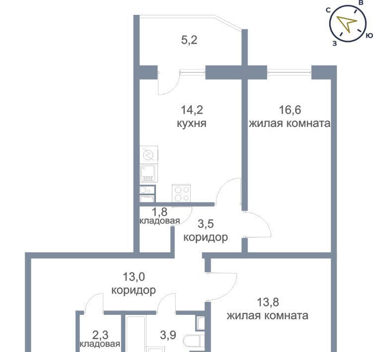 квартира г Нефтеюганск мкр 4-й 4 фото 1