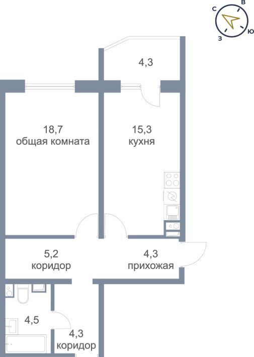 квартира г Нефтеюганск мкр 4-й 4 фото 1