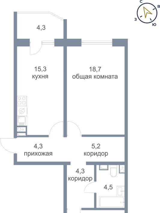 квартира г Нефтеюганск мкр 6-й 17 фото 1