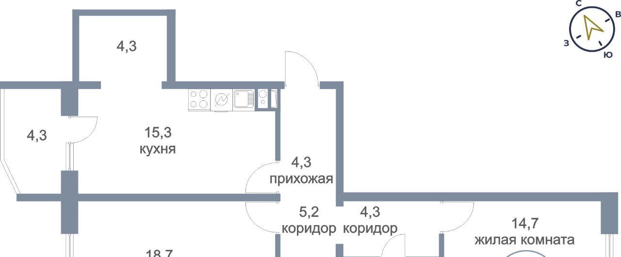 квартира г Нефтеюганск мкр 6-й 17 фото 1