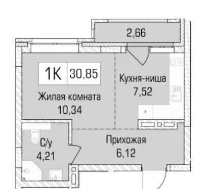 квартира г Новосибирск р-н Калининский ул Объединения 102/4 фото 1