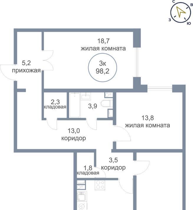 квартира г Нефтеюганск мкр 6-й 11 фото 1