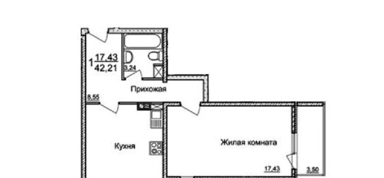 квартира г Краснодар пгт Пашковский р-н Карасунский жилмассив, ул. Лавочкина, 23 фото 2