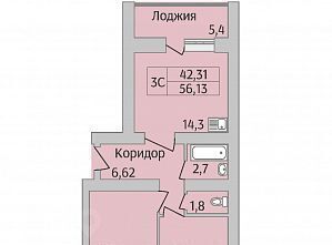 квартира г Новосибирск метро Площадь Гарина-Михайловского ул Юности 9 фото 1