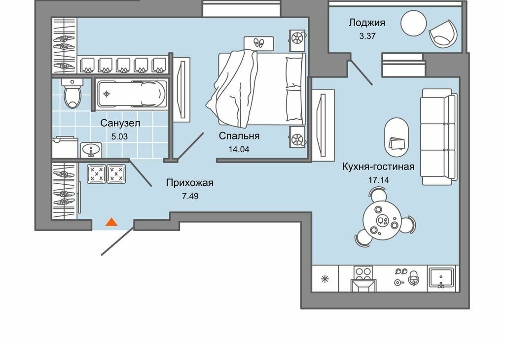 квартира г Киров р-н Ленинский ул Слобода Урванцево ЖК ZNAK ЖК Знак фото 1