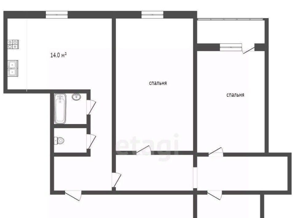 квартира г Набережные Челны р-н Комсомольский тракт Сармановский 8 фото 18