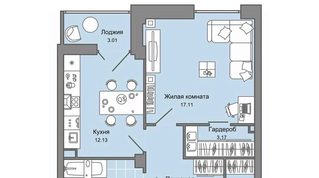 квартира г Ульяновск р-н Заволжский Новый Город ЖК Центрополис 1 Центральный кв-л фото 1