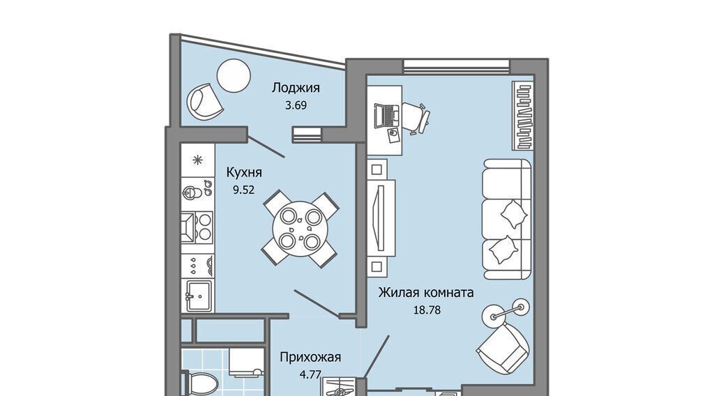 квартира г Ульяновск р-н Засвияжский микрорайон «Юго-Западный» 1 Ультраград жилой комплекс фото 1