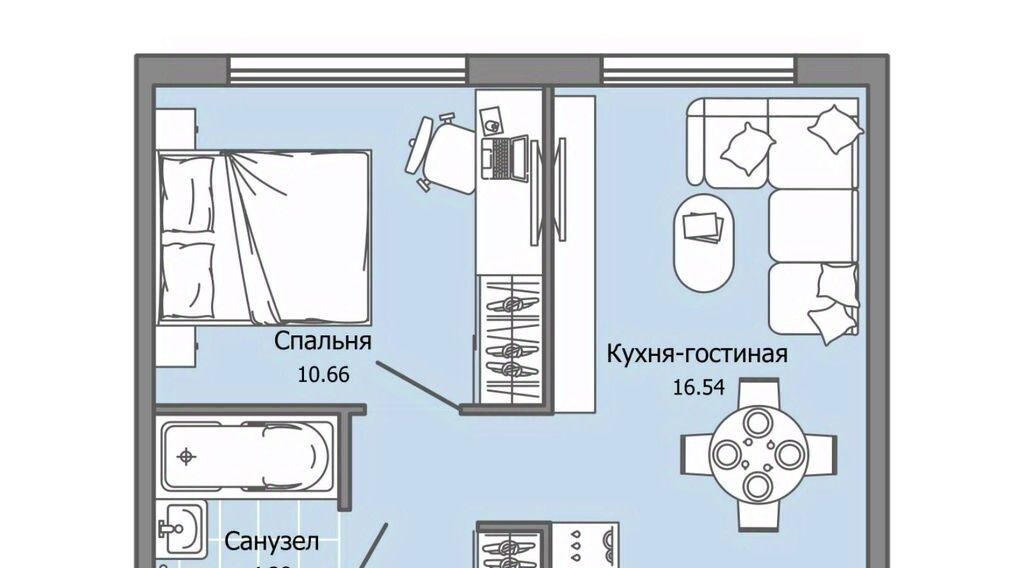 квартира г Ульяновск р-н Засвияжский Город Новаторов жилой комплекс, 2 фото 1