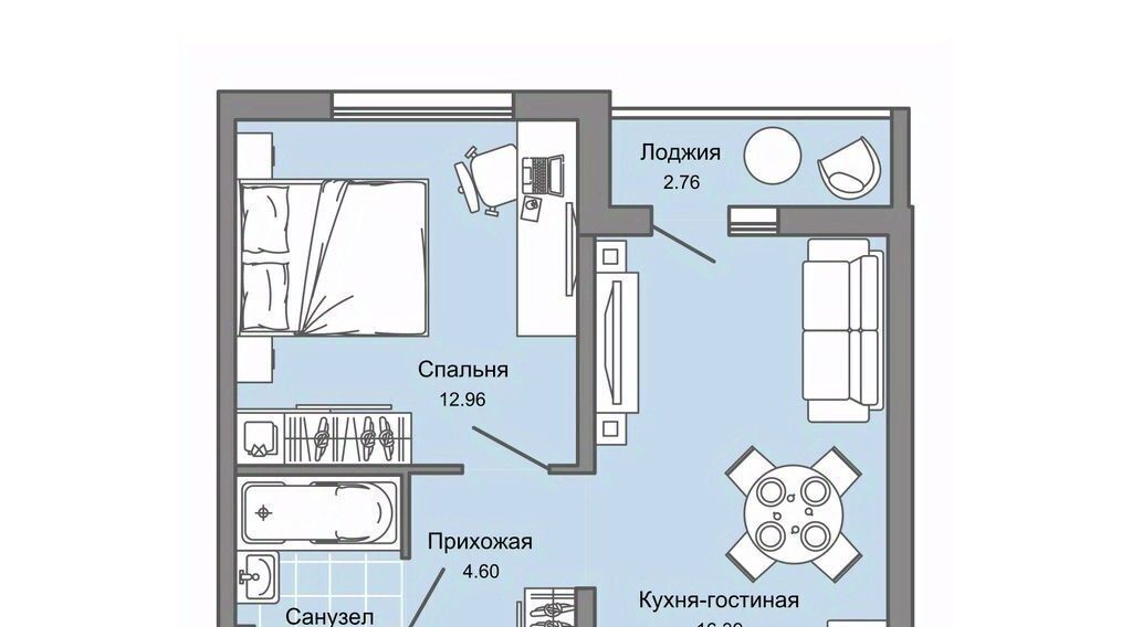 квартира г Ульяновск р-н Заволжский Новый Город ЖК «Светлые кварталы» фото 1