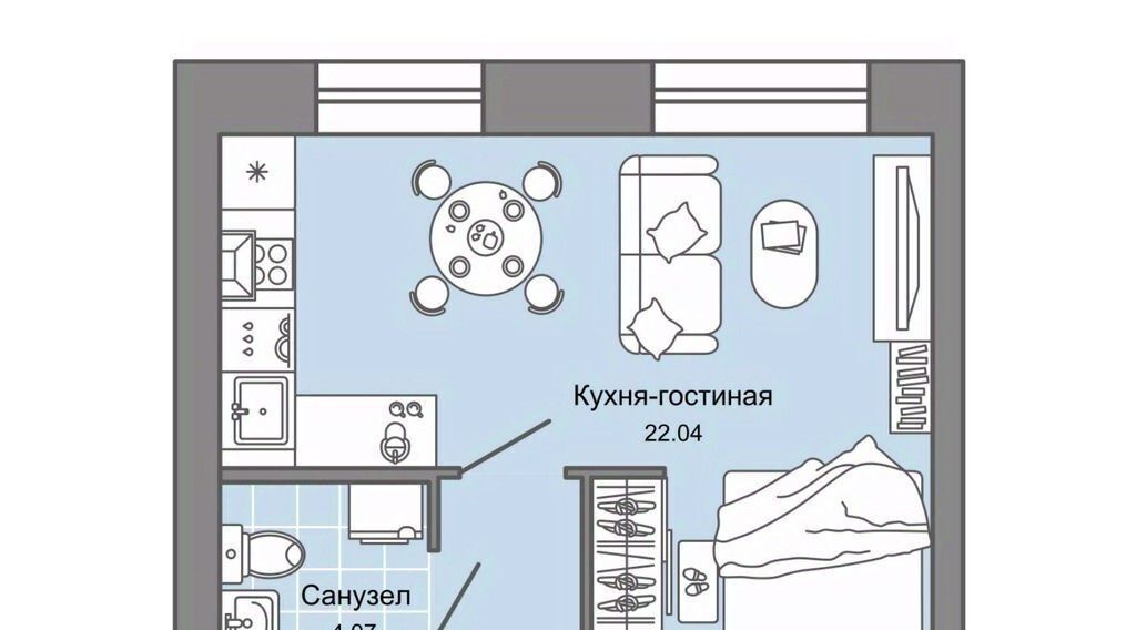 квартира г Ульяновск р-н Засвияжский Город Новаторов жилой комплекс, 1 фото 1