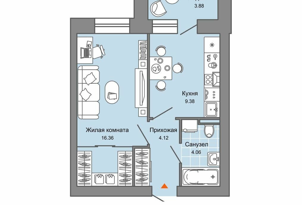 квартира г Киров р-н Ленинский ул Слобода Урванцево ЖК Знак фото 1