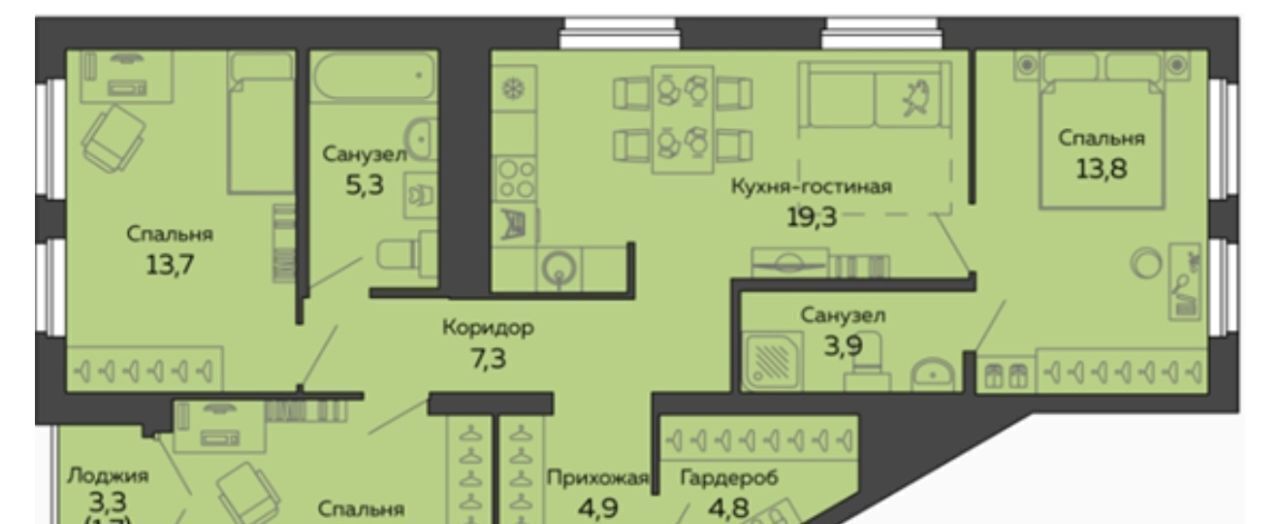 квартира г Екатеринбург Ботаническая ул 8 Марта 204г фото 4