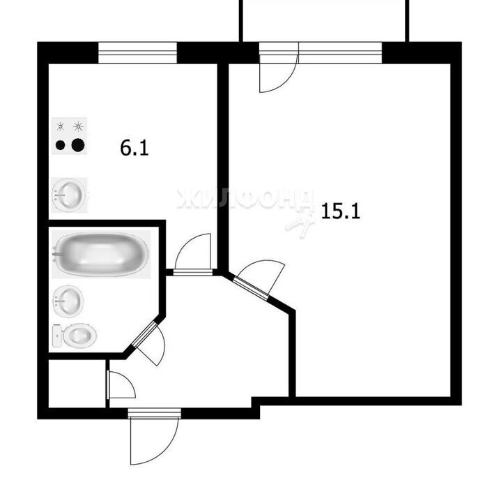 квартира г Искитим мкр Южный 44 фото 7