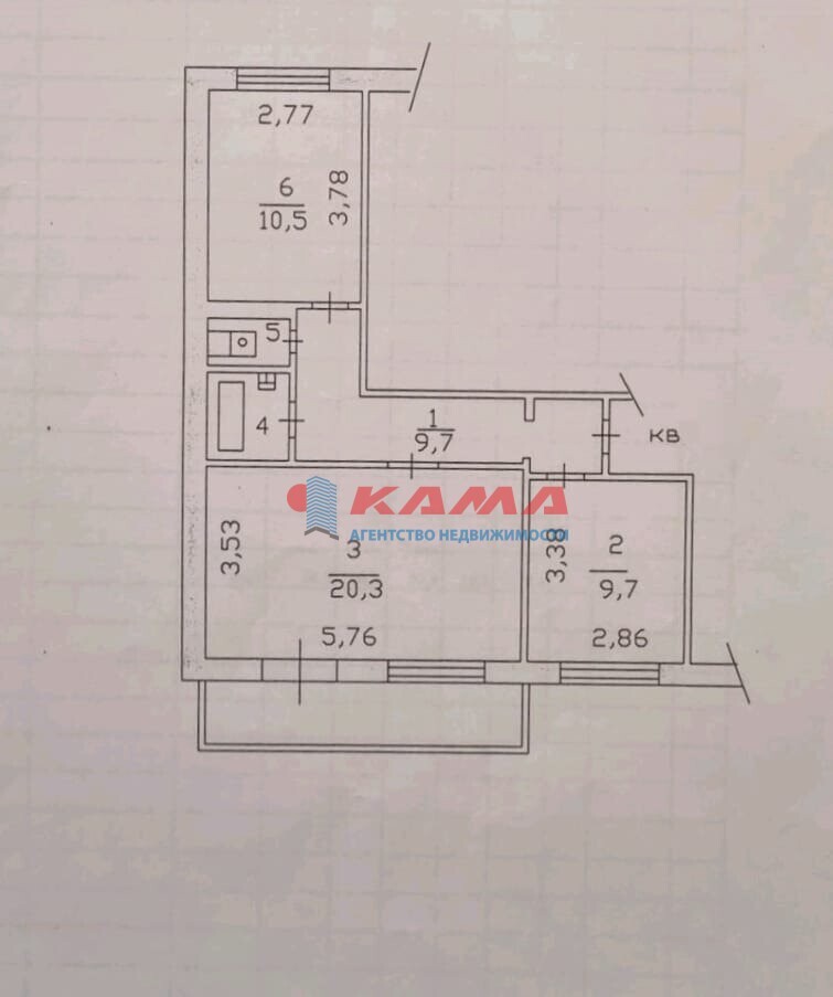 квартира г Набережные Челны р-н Комсомольский ул Нариманова 46 фото 28