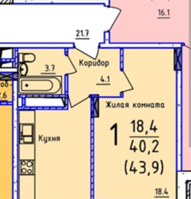 квартира г Подольск п Сосновый Бор ул Объездная дорога 1 Подольск фото 16