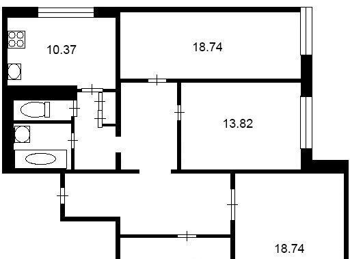 квартира г Москва метро Улица Академика Королева ул Академика Королева 8к/2 фото 2