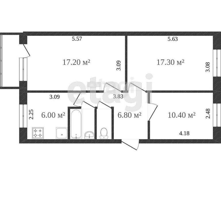 квартира г Белгород ул Костюкова 2 фото 25