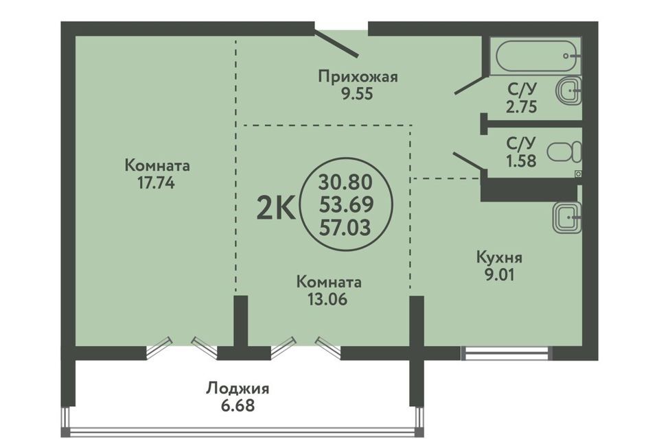 квартира р-н Новосибирский п Мичуринский ул Солнечная 5 фото 1