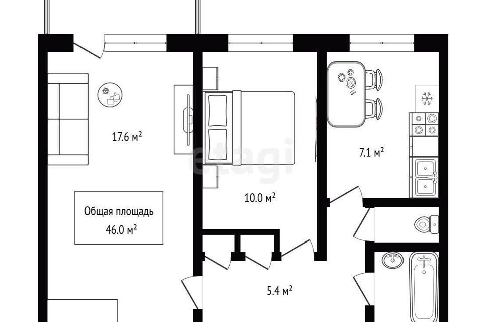 квартира г Новосибирск ул Даргомыжского 3 Новосибирск городской округ фото 9