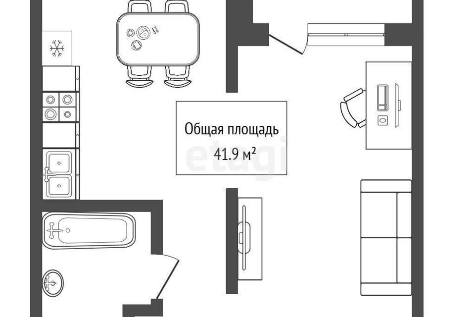 квартира г Новосибирск р-н Ленинский ул Рельефная 106/2 ЖК «Новый горизонт» Новосибирск городской округ фото 8