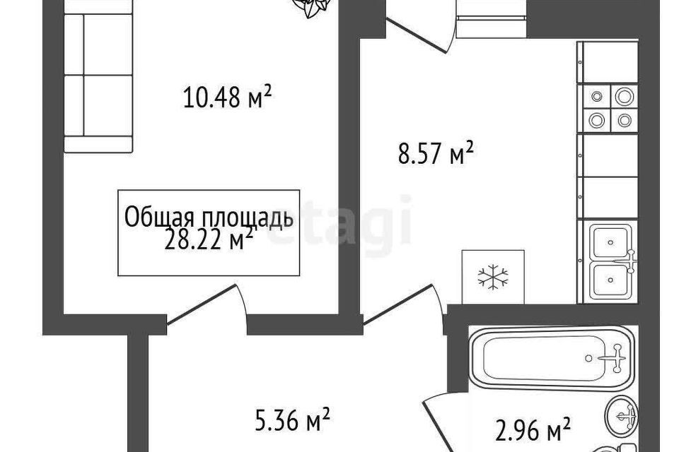 квартира г Новосибирск р-н Железнодорожный ул Фабричная 65 ЖК «Чернышевский» Новосибирск городской округ фото 9